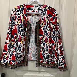 CLEO JACKET Open Unlined RED WHITE Sz XL